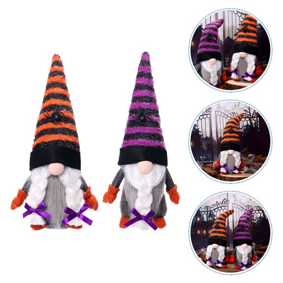 GARVALON 2Pcs Gnome Doll Assorted Color 12.6X5.5X3.1In Window Decorations For Shop