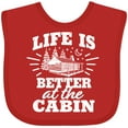 thumbnail image 3 of Inktastic Life is Better at The Cabin with Trees and Moon Boys or Girls Baby Bib, 3 of 4