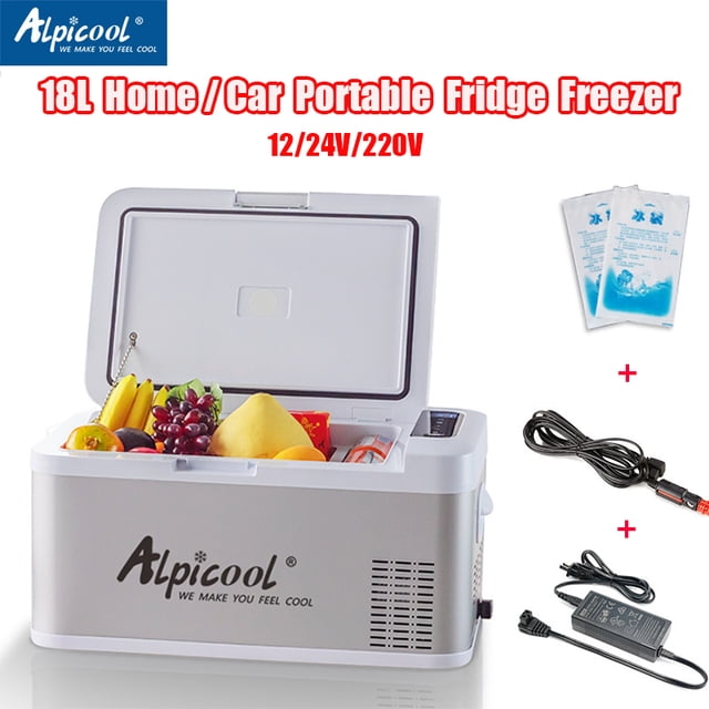 Alpicool 18L 12/24/220V Home Portable Freezer Camping-Car Bateau Caravane Réfrigérateur