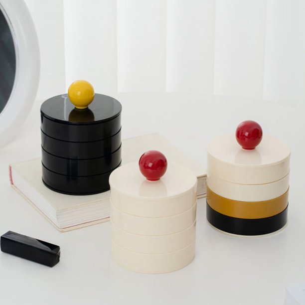 onlyliua Oferta Por Tiempo Limitado Organizador de Joyas Giratorio En 4 Niveles, Joyero Giratorio En Tapa, para Dormitorio, Guardarropa, Joyero para Artículos Pequeños, Forma Encantadora