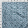 thumbnail image 4 of oneOone Polyester Spandex Medium Blue Fabric Floral Retro Craft Projects Decor Fabric Printed By The Yard 56 Inch Wide, 4 of 5