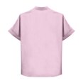thumbnail image 5 of Womens Tops T Shirts Fashion Simple V Neck Solid Button Short Sleeve Summer Tops,Pink,L, 5 of 6