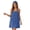 Blue, variant on Bath Robes for Women, Spaghetti Strap Sleeveless Lightweight Bathrobe with Pockets, Soft Knee Length Loungewear Nightgowns with Headband, S-2XL