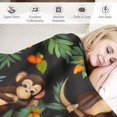 thumbnail image 3 of COMIO Monkey Blanket,Monkey Gifts Plush Animal Print Throws,Soft Lightweight Quilt for Bedroom Sofa Couch Decoration, 3 of 6