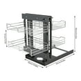 thumbnail image 2 of Pull Out Organizer, 2-Tier Pull-Out Basket, Heavy Duty Kitchen Corner Cabinet Organizer, 2 of 21