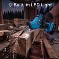 thumbnail image 2 of HOTREE Cordless Reciprocating Saw with LED Light, Variable Speed, 2 x 2.0Ah Batteries, Blades Kit for Wood, Metal, PVC Cutting, 2 of 8