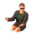 thumbnail image 2 of Miniatura 1/64 Sunnimix resina pintadas Conductor Diseño Decoración Juguete para Mujer verde, 2 of 8