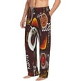 thumbnail image 2 of Sigee A Cup Of Black Coffee On A Saucer Print Men's Pajama Pants - Soft Lounge Sleep Bottoms with Elastic Waistband and Pockets-X-Large, 2 of 9