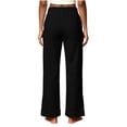 thumbnail image 4 of Guluxicc Athletic Pants for Women Drawstring Elastic Waist Straight Leg Trousers for Gym Workout Everyday Fall Winter, 4 of 5