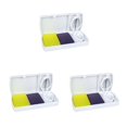 thumbnail image 3 of sweethay Caja de pastillas portátil Splitter Tablets Organizador Adultos Ancianos Estuche de gran capacidad Sellado Contenedor independiente Suministros Blanco 3piezas sweethay CBP163757, 3 of 8