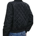 thumbnail image 6 of Womens Stand Collar Quilted Puffer Jacket Padded Zip Coat Black XL, 6 of 7