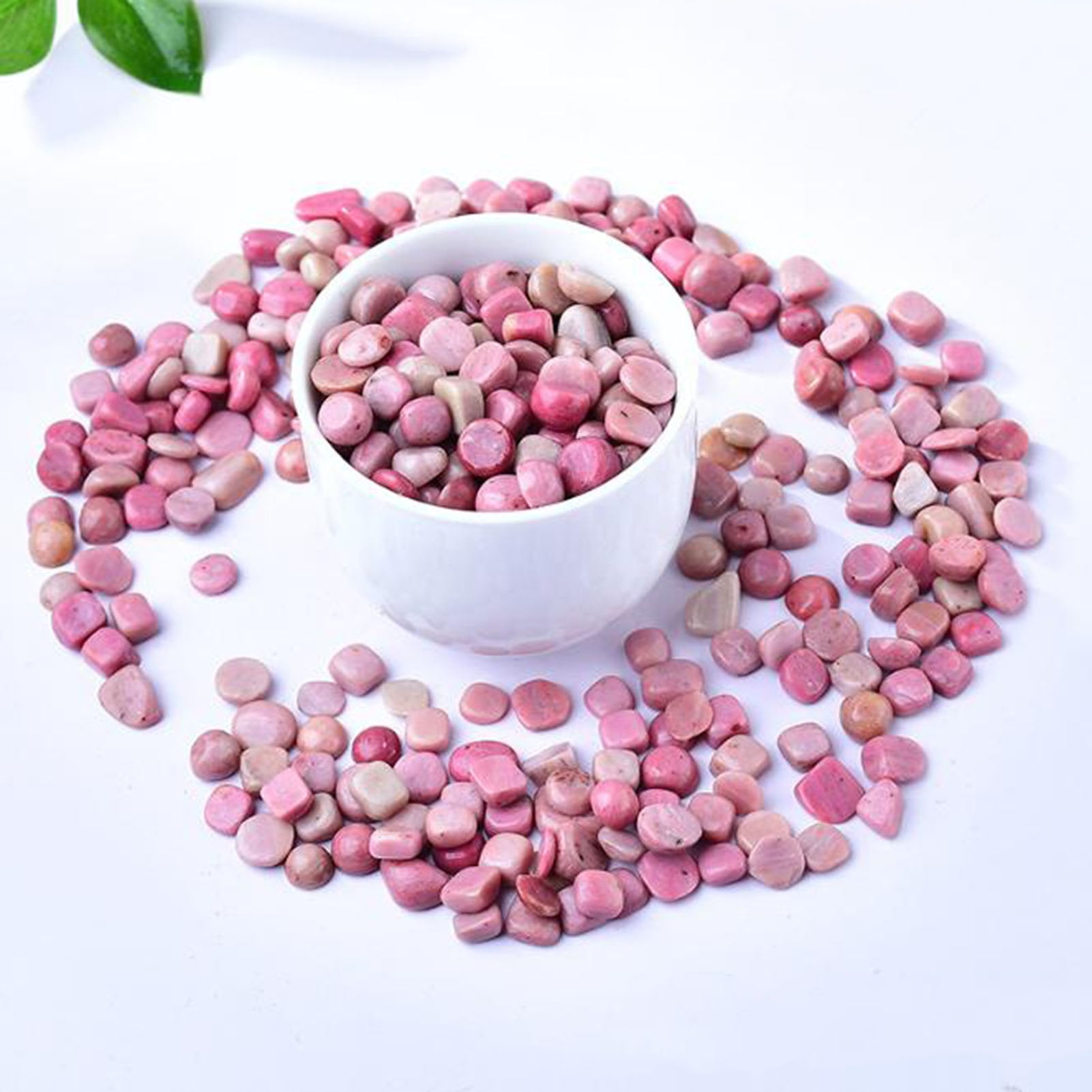Natural red wood grain gravel Tumbled Chips Stone Aquarium Fish Tank Decoration for Fish Tank Potted Green Plants Garden Decorative 500g/1.1lb