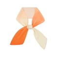 thumbnail image 1 of INSPIRAR CHIC Mujeres Bufandas Largas Plisadas, Banda de Cabello de Color Sólido con Gradiente de Contraste, Bufandas de Cuello Naranja Gradiente 49.2"x4.3"(LxA), 1 of 5