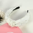 thumbnail image 6 of Unique Bargains Hair Headband Faux Pearl Knotted Headband for Women Girl White 6.69"x4.72"x1.38" Wide Headband, 6 of 7