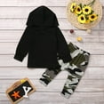 thumbnail image 3 of adviicd 3 Piece Jacket Set Baby T Letter Camo Clothes Hoodie Tops+ Shirt Pants Toddler Kids Boy Outfits Outfits Size 7, 3 of 5