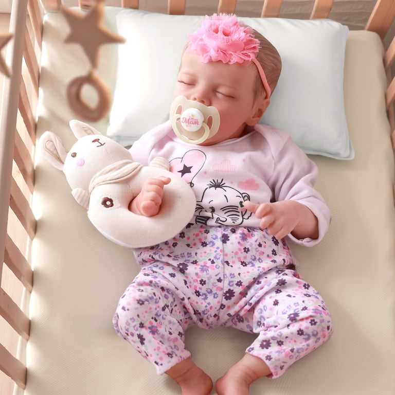 IVITA 10 Inch Reborn Baby Doll | Full Body Silicone, Realistic Lifelike Doll For Kids & Collectors