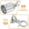 thumbnail image 3 of SHISUYAN 2pcs Rope End Stoppers Snap Hook Decking Rope Fittings Stainless Steel Rope End Stoppers, 3 of 9