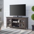 thumbnail image 2 of Henn&Hart 47" Alder Brown/Glass TV Stand, 2 of 9