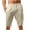 Beige #2, variant on Xihbxyly Mens Shorts Comfort Soft Linen/Cotton Pocket Elastic Waist Straight Half Shorts Pants Cargo Shorts Lightweight Quick Dry Stretch Cargo Shorts Classic Cargo Stretch Short #5
