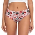 thumbnail image 1 of Kdxio Culottes Taille Haute Imprimé Coccinelles Rouges pour Femmes, sous-Vêtements en Coton Évacuant l'Humidité-Moyen, 1 of 6