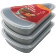 thumbnail image 1 of KEVJES 3sets Reusable Silicone Leftover Pizza Slice Storage Container with Air-tight Lids-BPA Free,Fits Single Slice up to 16\u201d,Save Space,Refrigerator organizer(3 Space Grey), 1 of 8