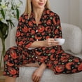 thumbnail image 5 of KLL Paisley 5 Print Women's Long Sleeve Pajamas with Pants Sleepwear Loungewear 2 Set-XX-Large, 5 of 7