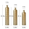 thumbnail image 2 of Handcrafted Metal Floor Vase with Golden Scales, Large Flower Vase(Set Of 3), 2 of 7