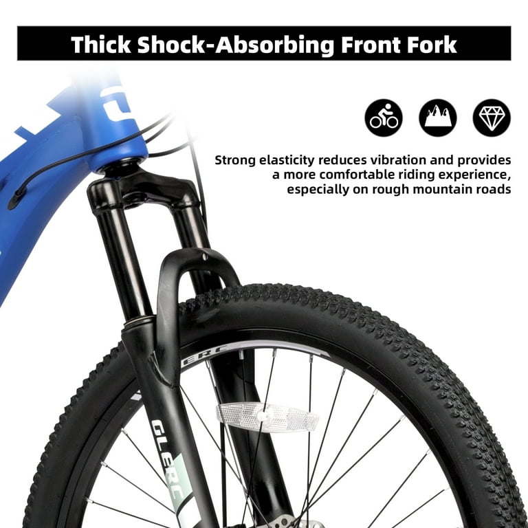 Glerc Skyline 24 Inch Kids Mountain Bike, 21-Speed, Dual Disc