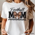 thumbnail image 2 of Football Mom Coquette Bow Retro T-Shirt, Stylish Game Day White Tee for Trendy and Proud Sports Mothers, 2 of 6