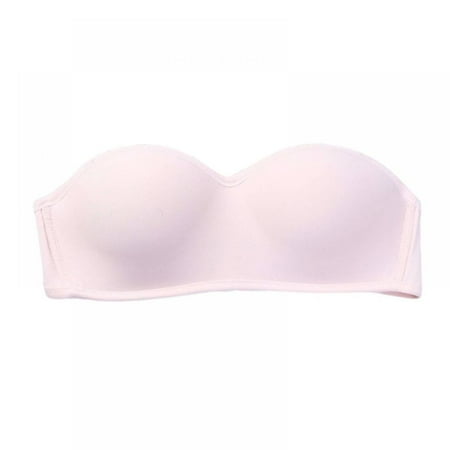 

Spdoo Strapless Bra for Women Full Coverage Underwire Plus Size Bra Pink 36