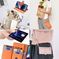 thumbnail image 5 of SaniMore for iPhone 14 Plus Case, with Kickstand [Shoulder & Wrist Strap] Flip Zipper Wallet Cash & Card Slots PU Leather TPU Interior Full Body Protection for iPhone 14 Plus, Orange, 5 of 8