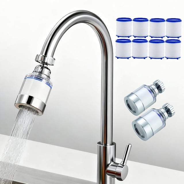 Filtro de Agua LAGWIUY Paquete de 2 para Grifo, Giratorio 360° Universal