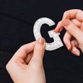 thumbnail image 4 of Clearance! Iron Cobble On Clothes AZ Sew Decorative Letter Cobble Glitter Letters Applique Rhinestone Pearl English Letters For DIY Craft Supplies, 4 of 4