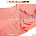 thumbnail image 6 of MOSHU V Neck Womens Tops 3/4 Length Sleeve Tops for Women Babydoll Tunic Dressy Casual Womens Blouses, 6 of 9