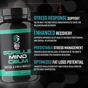 Gorilla Mind Calm, Relaxation & Stress Reduction, 120 Capsules