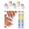 thumbnail image 1 of Tiras de gel para uñas Wahrshei, semicuradas, macarrones franceses, 20 unidades, 1 of 4