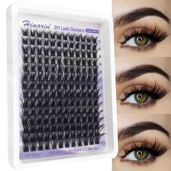 Lash Clusters Wispy Natural Eyelash Extensions 10-18mm Manga Bunny Style Eyelash Clusters Volume Lash Extensions Thin Band DIY Individual Lashes