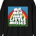 thumbnail image 2 of Mr. Men And Little Miss Classic Rainbow Logo Crew Neck Long Sleeve Men's Black Tee-Medium, 2 of 4