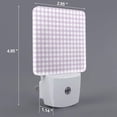 thumbnail image 2 of Sikiie Purple Checkboard Led Night Light, Warm White,Cool White Lights for Bathroom,Hallway,Bedroom, Kids Room-US, 2 of 7
