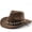 Brown, variant on Suede Western Cowgirl Hat for Women Unique Beaded Cowboy Hat with Turquoise Outdoor