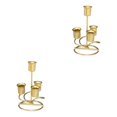 thumbnail image 1 of Thinsony Candlestick Holders Candle Stand Candelabra for Wedding Dinner Home Golden 2Set, 1 of 6