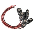 thumbnail image 1 of Unique Bargains 6pcs DC 9V Battery Clip I-Type Soft Buckle Connector Lead Wire 15cm Long, 1 of 1
