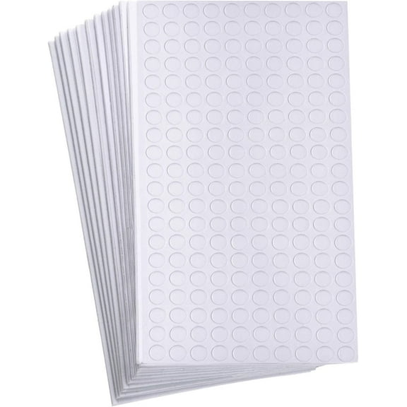 2400 Pieces Foam Dots Dual-Adhesive 3D Foam Tapes Foam Pop Dots Adhesive Mount for Craft DIY Art or Office Supplies, 12 Sheets, Round (0.4 Inch)