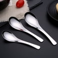 thumbnail image 2 of Cuchara de sopa china Matsuzay de acero inoxidable redonda para cocinar gruesa 13.3*3.5 cm plata, 2 of 6