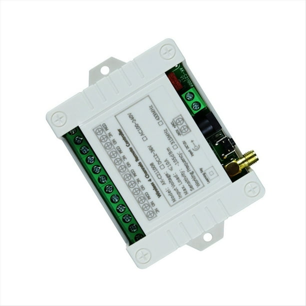 DC12V 24V 36V 4CH Control Remoto Inalámbrico Interruptor de Luz LED Salida de Relé Radio Transmisor A Prueba de Agua 433MHz Receptor
