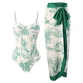 thumbnail image 1 of WILLBEST Traje De Baño Negro Para Mujer, Estilo Europeo, Ajustado Y Delgado, Retro, Para Playa, Protector Solar, Falda Larga, Conjunto De Dos Piezas, Traje De Baño De Aguas Termales Para Mujer, 1 of 3