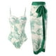 thumbnail image 1 of WILLBEST Trajes de Baño Para Mujer, 2 Piezas, Estilo Europeo, Ajustados y Ajustados, Retro, Para Playa, Protector Solar, Falda Larga, Conjunto de Dos Trajes de Baño de Aguas Termales Para Mujer, 1 of 8