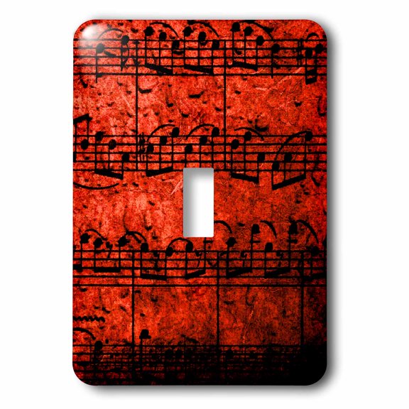 3dRose, Musical Interlude in Red, single toggle switch