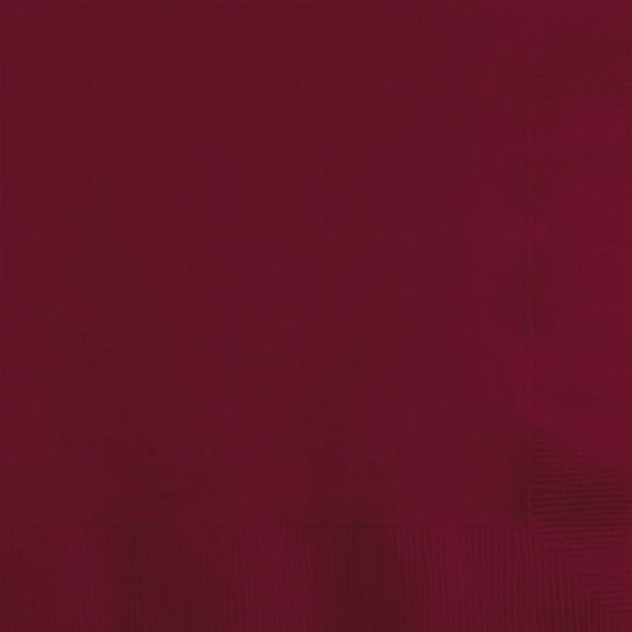1200 Count Bulk Pack Burgundy 2 Ply Beverage Napkins