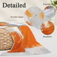thumbnail image 4 of Burnt Orange Grey Body Pillow Cover 20x54, Oil Painting Smear Modern Abstract Art Decorative Pillowcase with Zipper, Microfiber Pillow Protector, Soft Breathable Long Lumbar Pillowcases for Women, 4 of 9